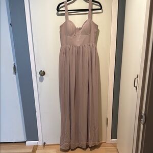 Azazie Cream Maxi Gown with Sweetheart Neckline and Sleeveless Design for Bride